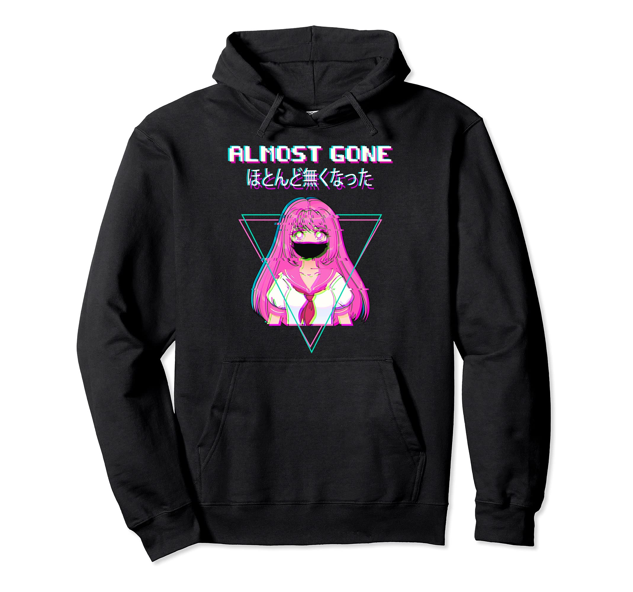 Almost Gone Aesthetic Vaporwave Japan Hoodie - Graphic Print for Adults - T-Shirt, Sweatshirt, Hoodie