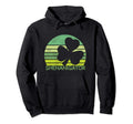 Shenanigator Sunset Distressed Half Hoodie - Trendy Graphic Men Women - T-Shirt, Sweatshirt, Hoodie