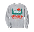Glacier National Park 80S Mountain Sweatshirt - Minimalist Print Unisex - T-Shirt, Sweatshirt, Hoodie