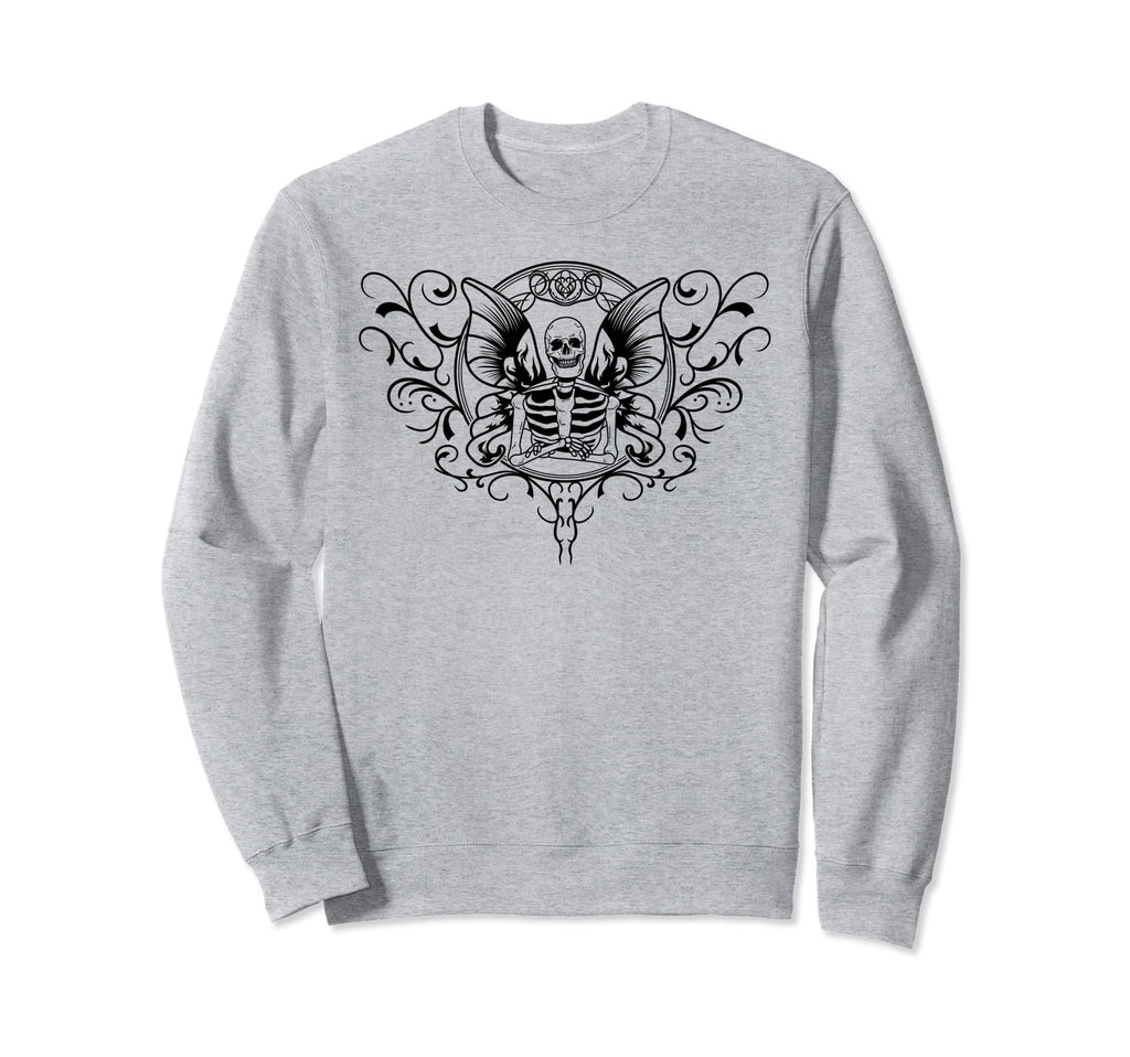 Skeleton Fairy Wings Dark Grunge Sweatshirt - Graphic Print Men Women - T-Shirt, Sweatshirt, Hoodie