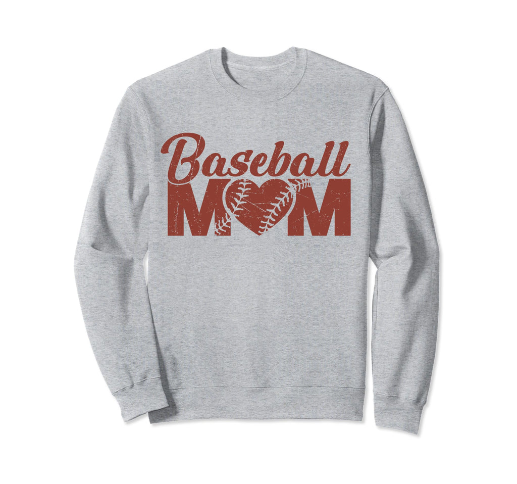 Baseball Mom Funny Heart Present Sweatshirt - Streetwear Style Unisex - T-Shirt, Sweatshirt, Hoodie