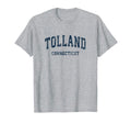Tolland Connecticut Ct Varsity T-Shirt - Fun Novelty Design Men Women - T-Shirt, Sweatshirt, Hoodie
