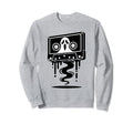 Ghost Cassette Tape Melting Spooky Sweatshirt - Unique Graphic for Adults - T-Shirt, Sweatshirt, Hoodie