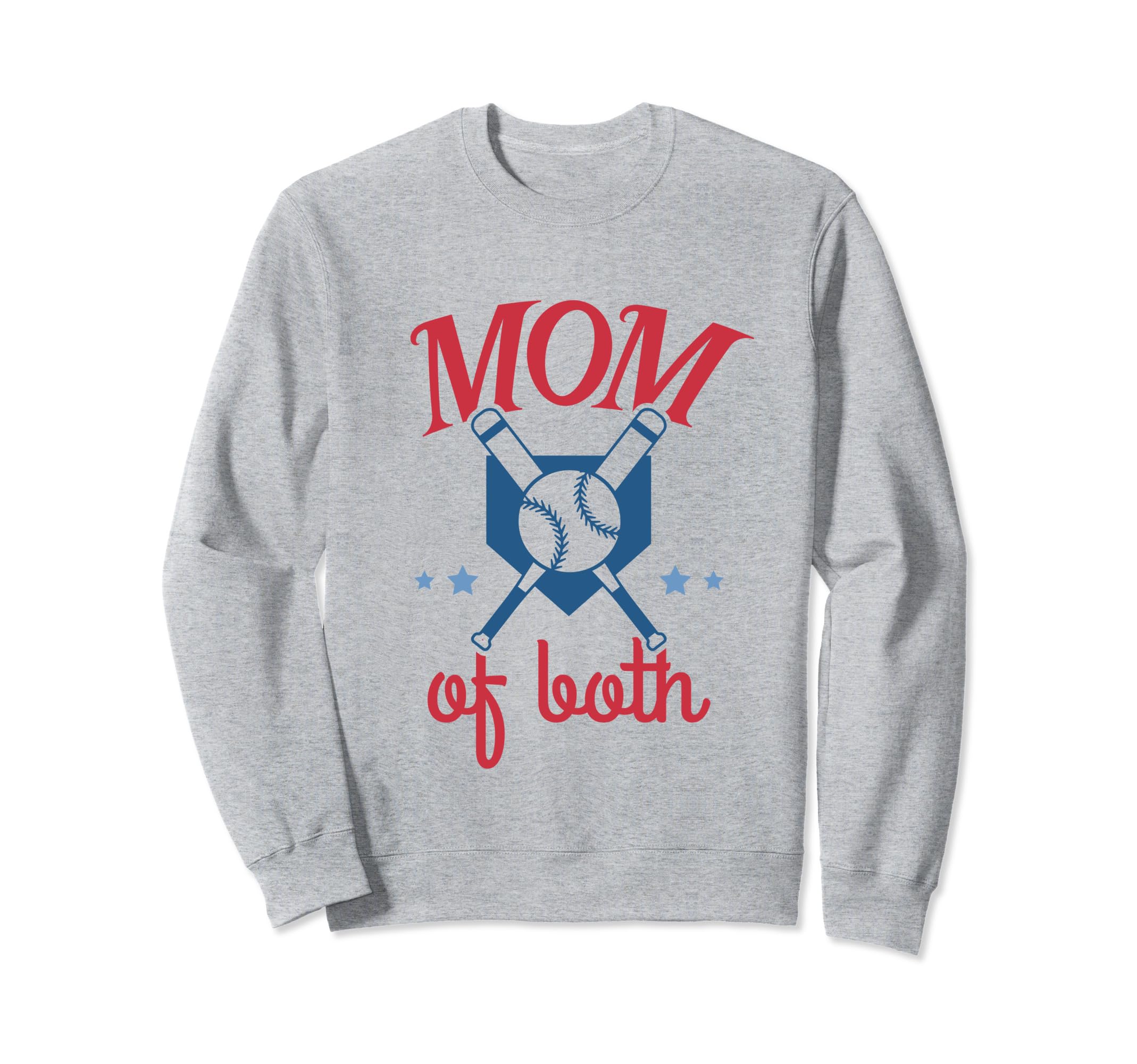 Mom Both Softball Baseball Mama Moms Sweatshirt - Graphic Print Unisex - T-Shirt, Sweatshirt, Hoodie