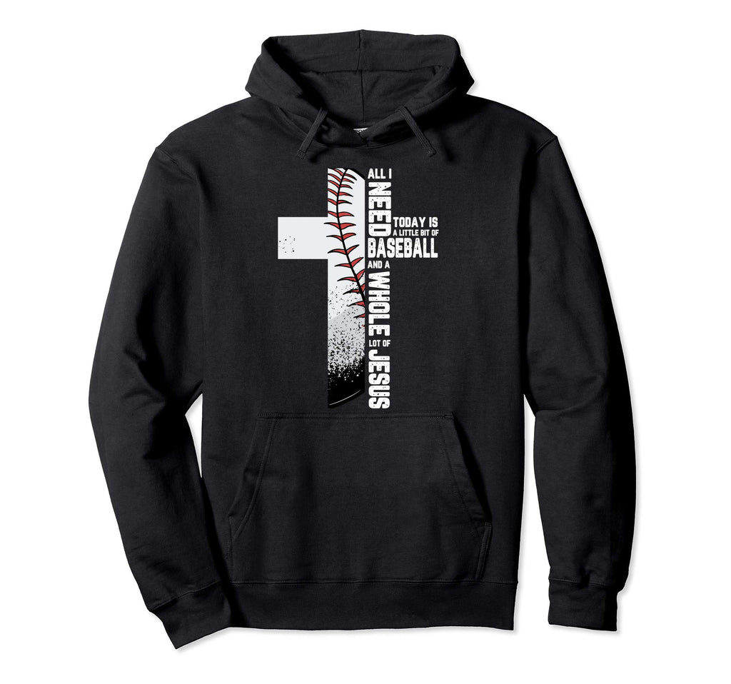 Baseball Cross Jesus Christian Sports Lover Hoodie - Unique Graphic Unisex - T-Shirt, Sweatshirt, Hoodie