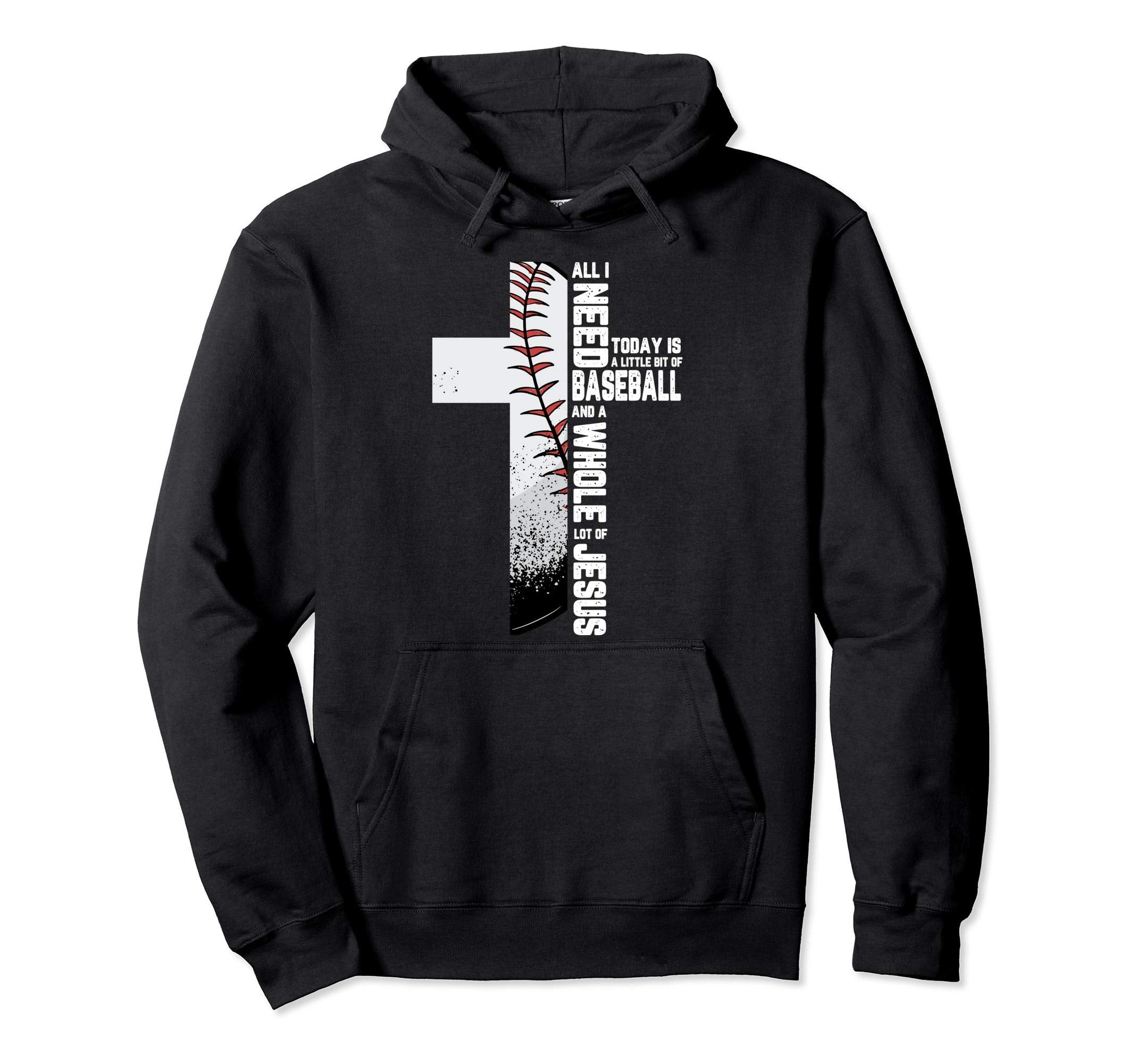 Baseball Cross Jesus Christian Sports Lover Hoodie - Unique Graphic Unisex - T-Shirt, Sweatshirt, Hoodie