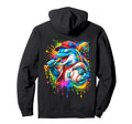 Dolphin Baseball Player Paint Hoodie - Casual Everyday Wear Men Women - T-Shirt, Sweatshirt, Hoodie