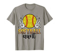 Softball Aunt Proud Baseball Softball T-Shirt - Novelty Apparel for Adults - T-Shirt, Sweatshirt, Hoodie