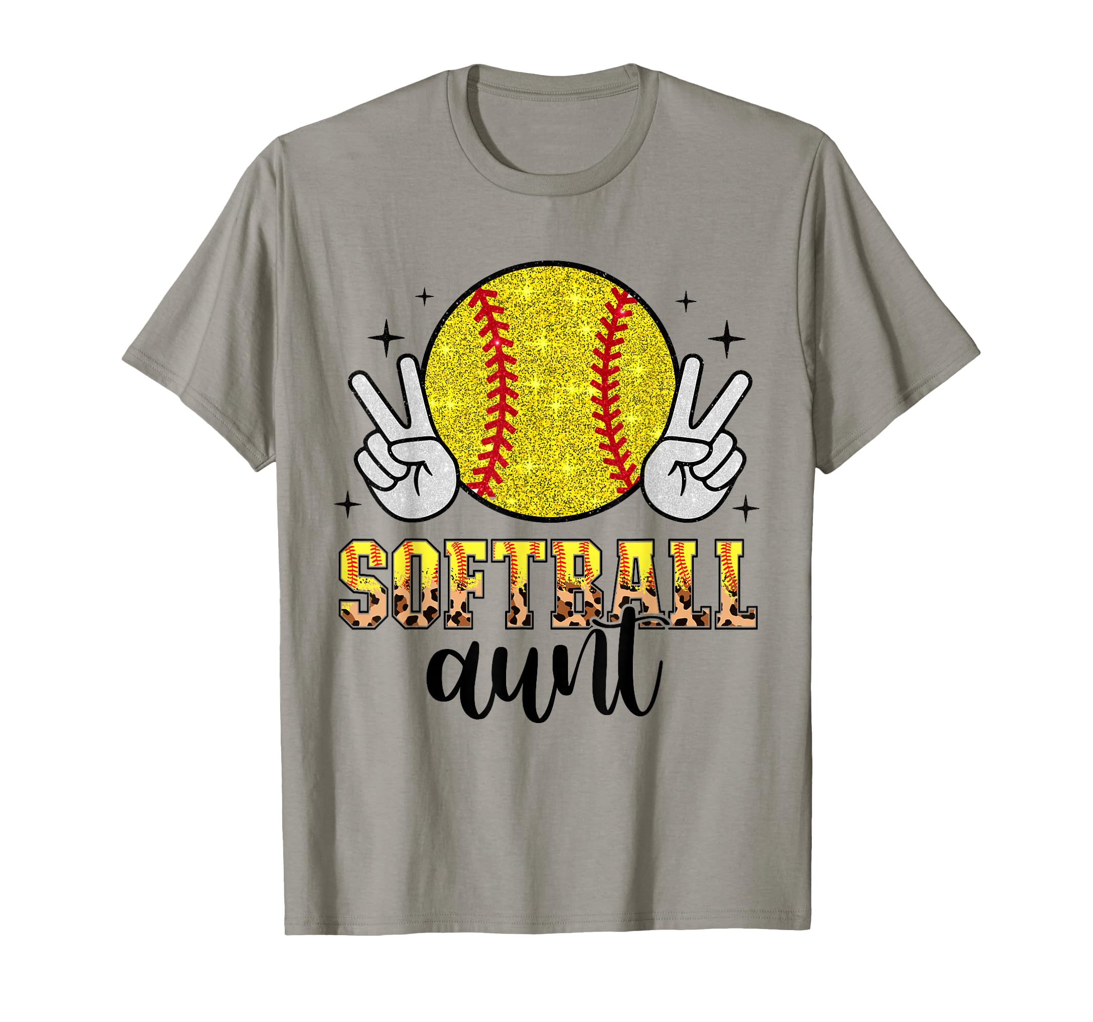 Softball Aunt Proud Baseball Softball T-Shirt - Novelty Apparel for Adults - T-Shirt, Sweatshirt, Hoodie