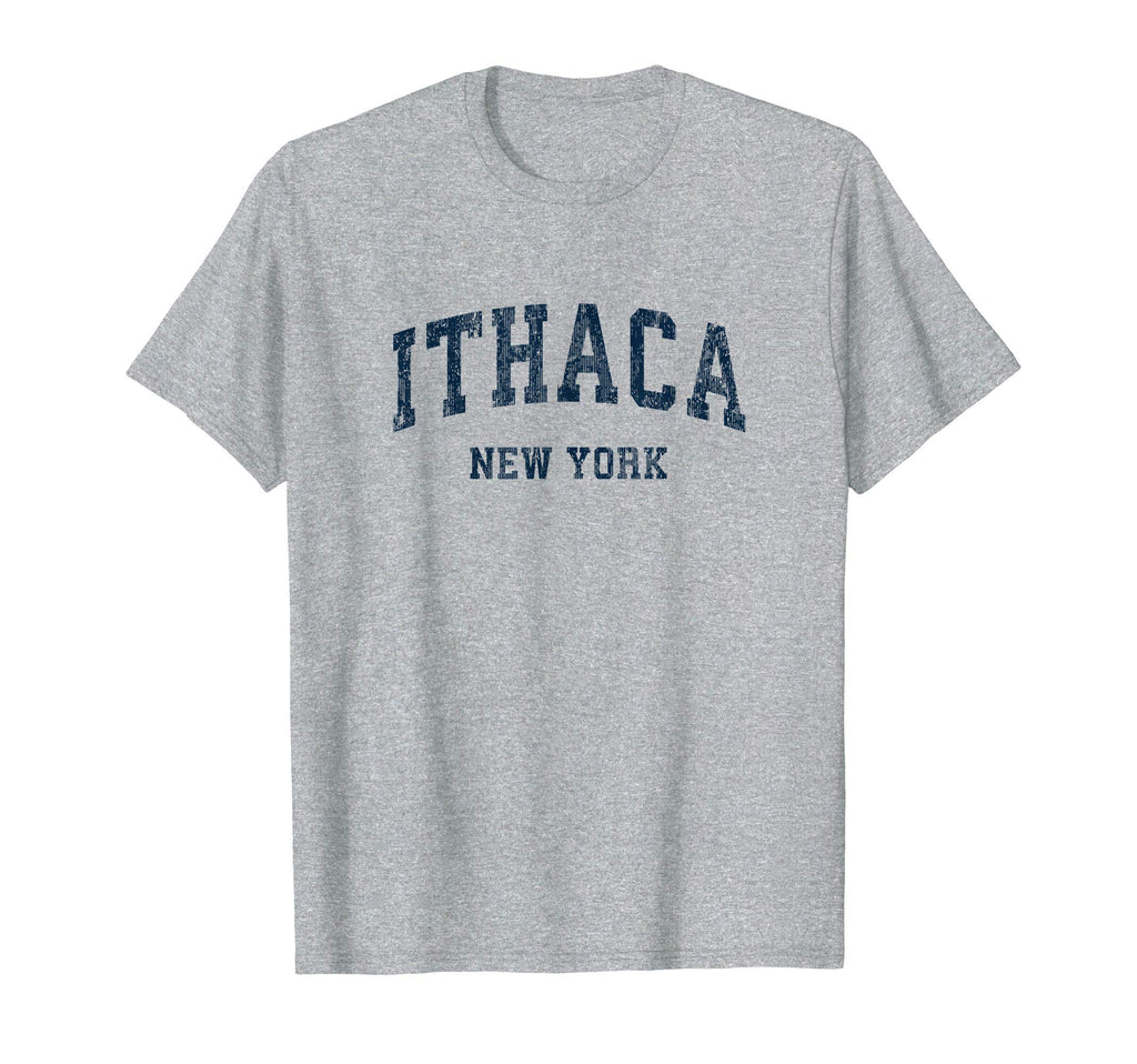 Ithaca New York Ny Varsity Sports Navy T-Shirt - Trendy Graphic Unisex - T-Shirt, Sweatshirt, Hoodie