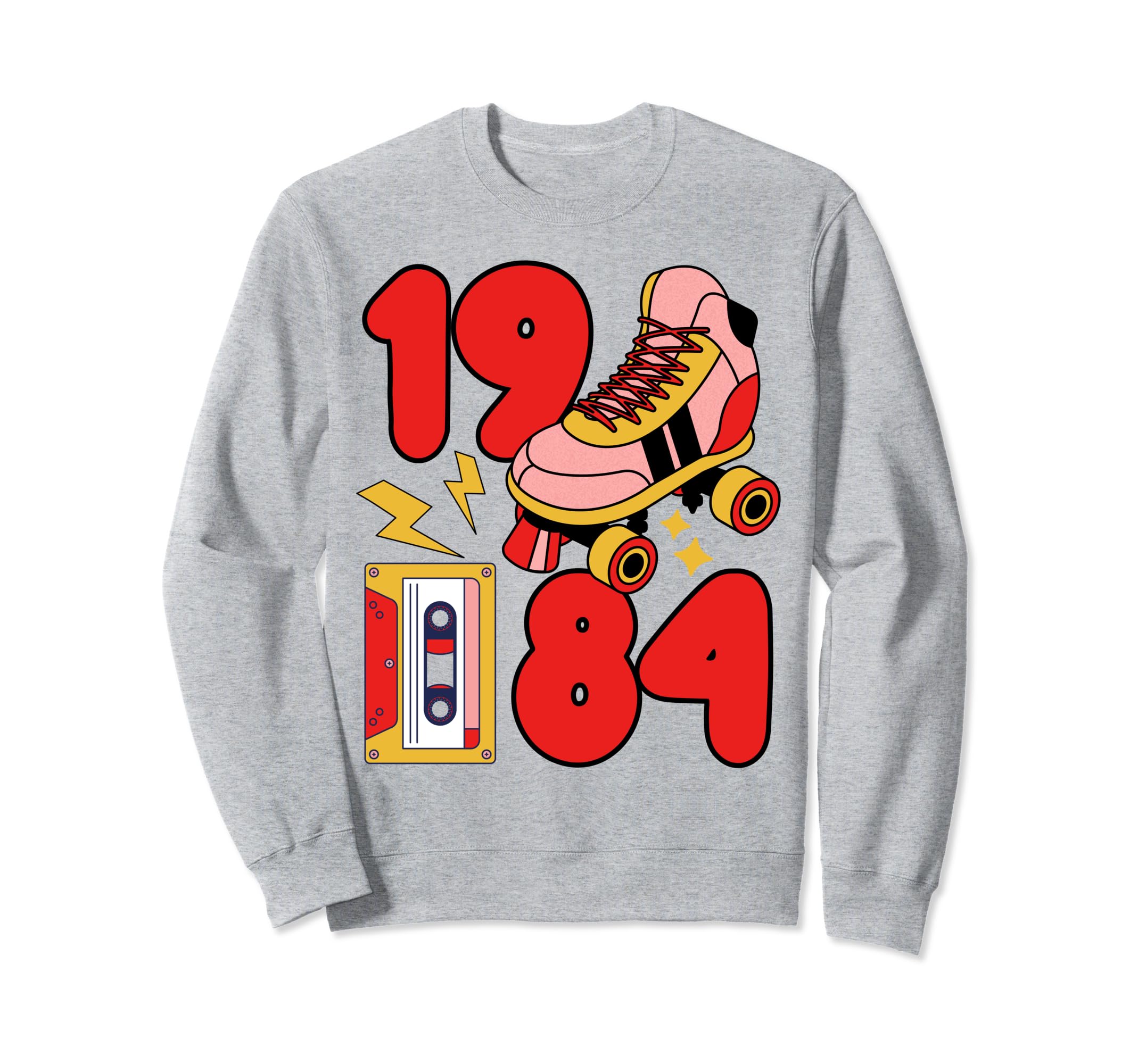 80S Vibes Mixed Tapes Roller Sweatshirt - Casual Everyday Wear for Adults - T-Shirt, Sweatshirt, Hoodie