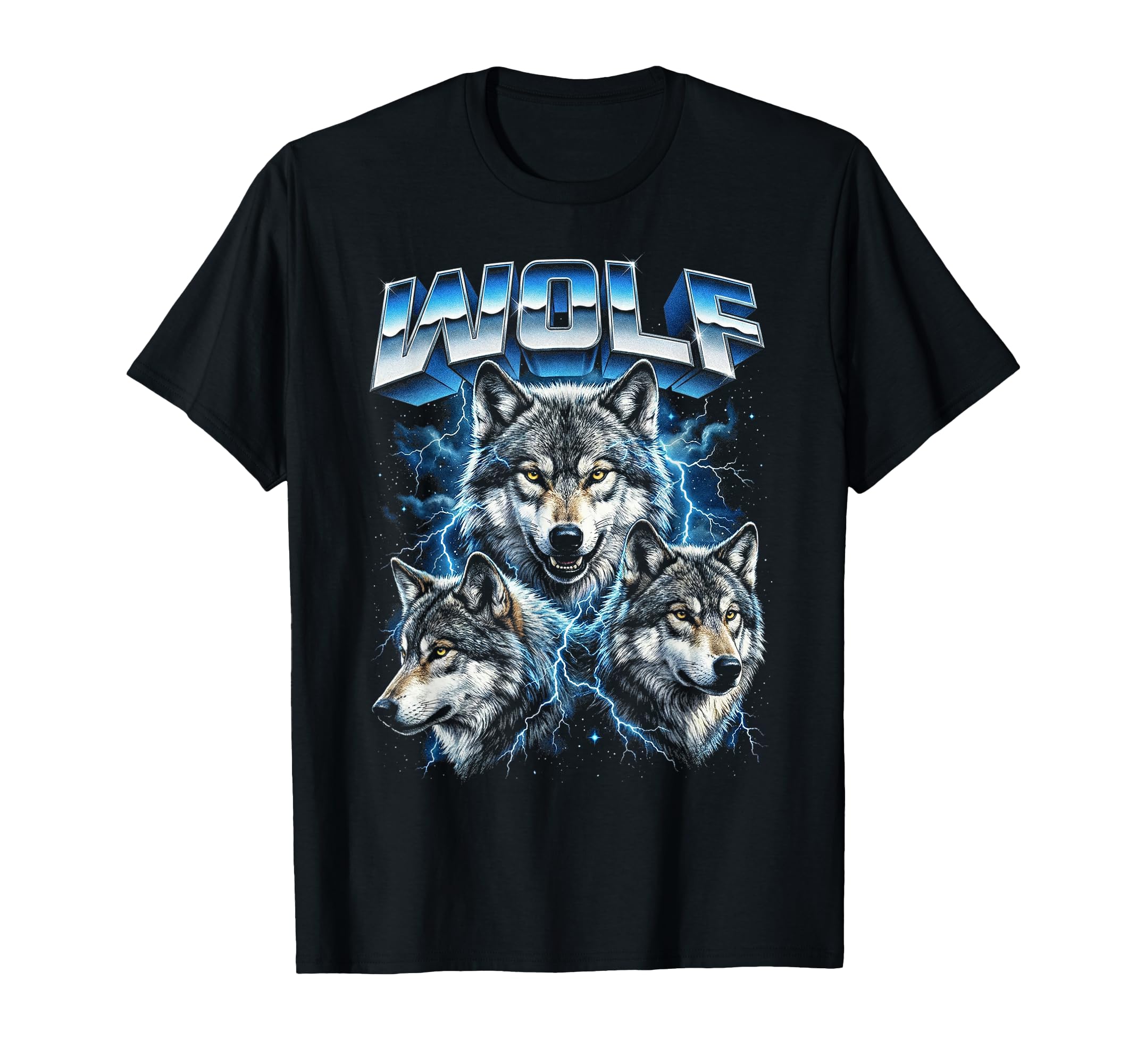 Wolf 80S Funny Wolf Wildlife 90S T-Shirt - Unique Graphic for Adults - T-Shirt, Sweatshirt, Hoodie