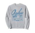 Oahu Hawaii Distressed Beach Sweatshirt - Aesthetic Graphic Unisex - T-Shirt, Sweatshirt, Hoodie