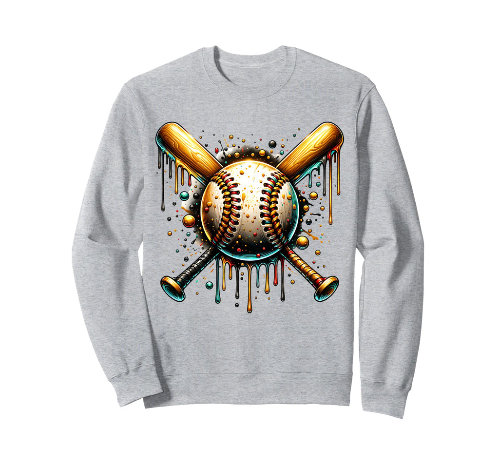 Drip And Baseball Bat And Sweatshirt - Minimalist Print Unisex - T-Shirt, Sweatshirt, Hoodie