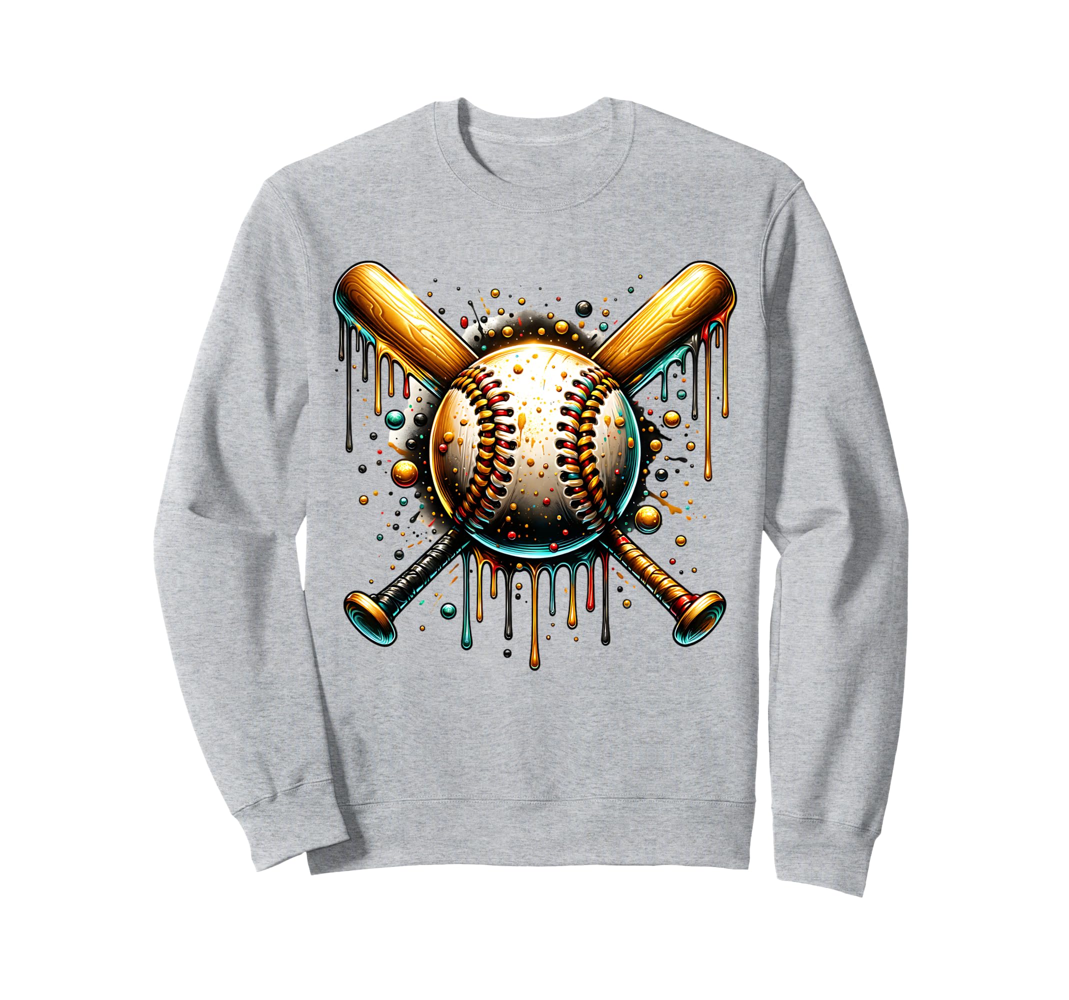 Drip And Baseball Bat And Sweatshirt - Minimalist Print Unisex - T-Shirt, Sweatshirt, Hoodie