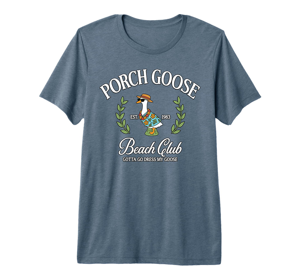 Porch Goose Beach Club Goose Lovers T-Shirt - Unique Graphic for Adults - T-Shirt, Sweatshirt, Hoodie