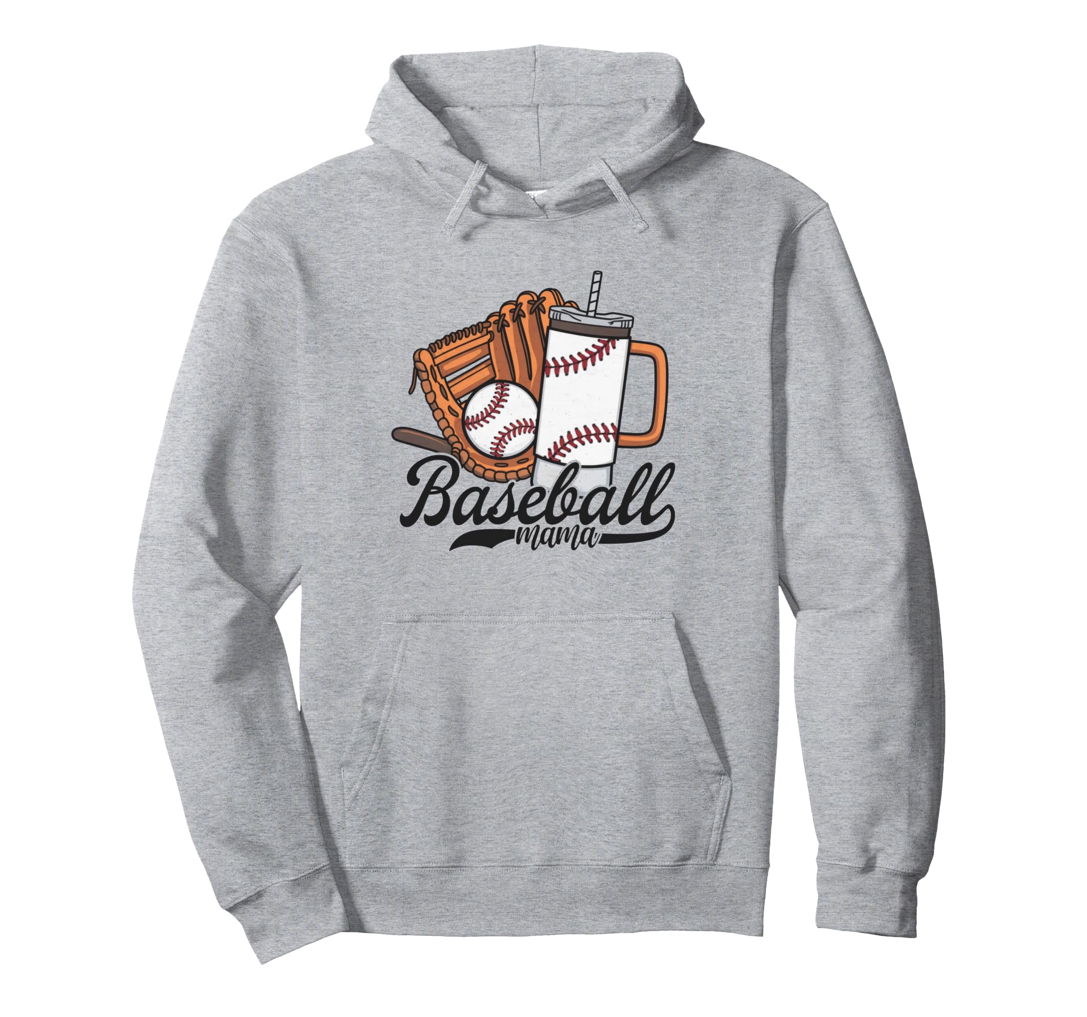 American Baseball Mom Mama Hoodie - Graphic Print Men Women - T-Shirt, Sweatshirt, Hoodie