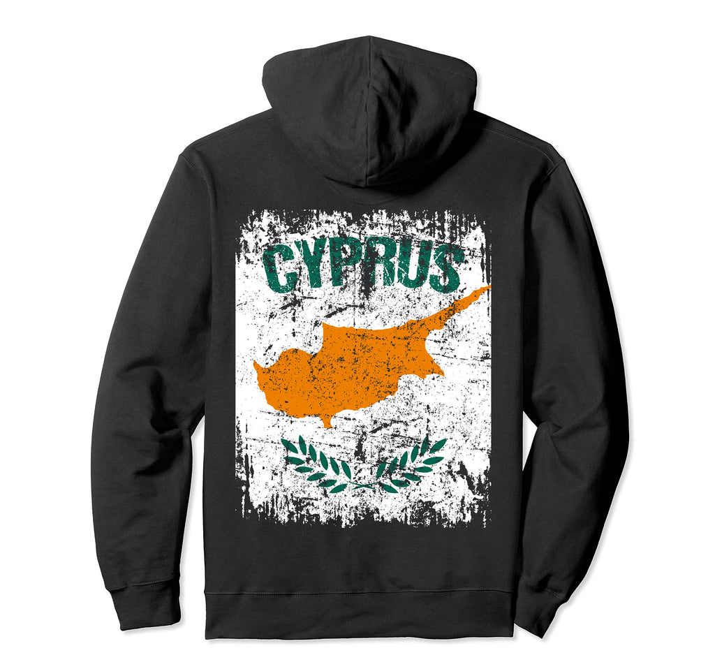Cyprus Flag Distressed Cyprus Hoodie - Casual Everyday Wear Men Women - T-Shirt, Sweatshirt, Hoodie
