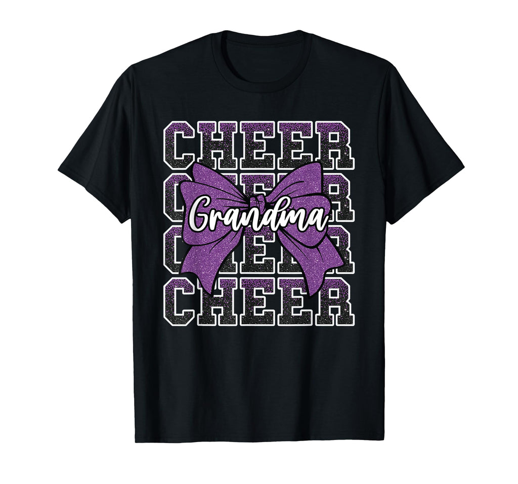 Cheer Grandma Bow Sport Cheerleader T-Shirt - Unique Graphic Men Women - T-Shirt, Sweatshirt, Hoodie