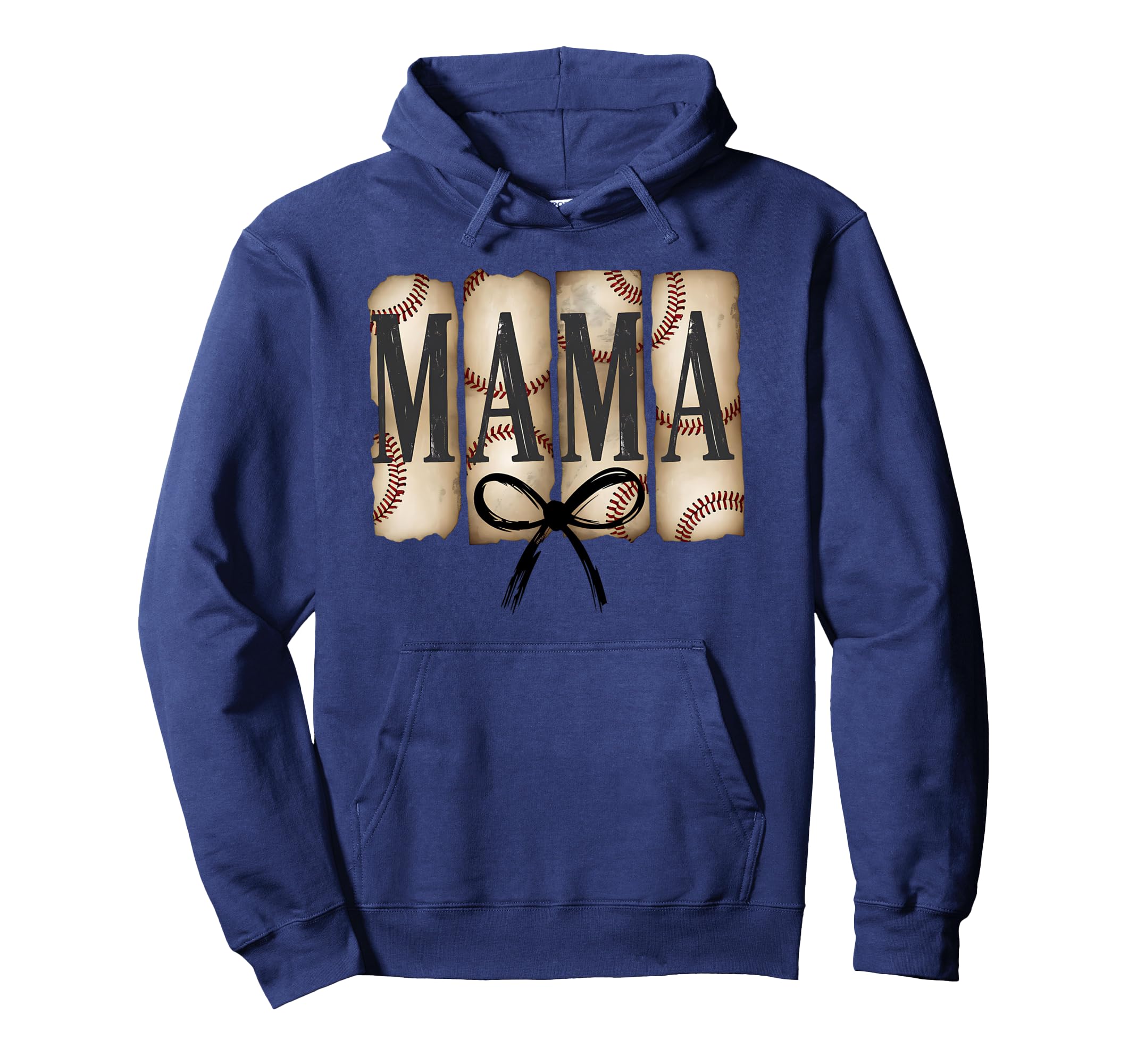 Mama Mothers Day Coquette Bow Baseball Hoodie - Streetwear Style Men Women - T-Shirt, Sweatshirt, Hoodie