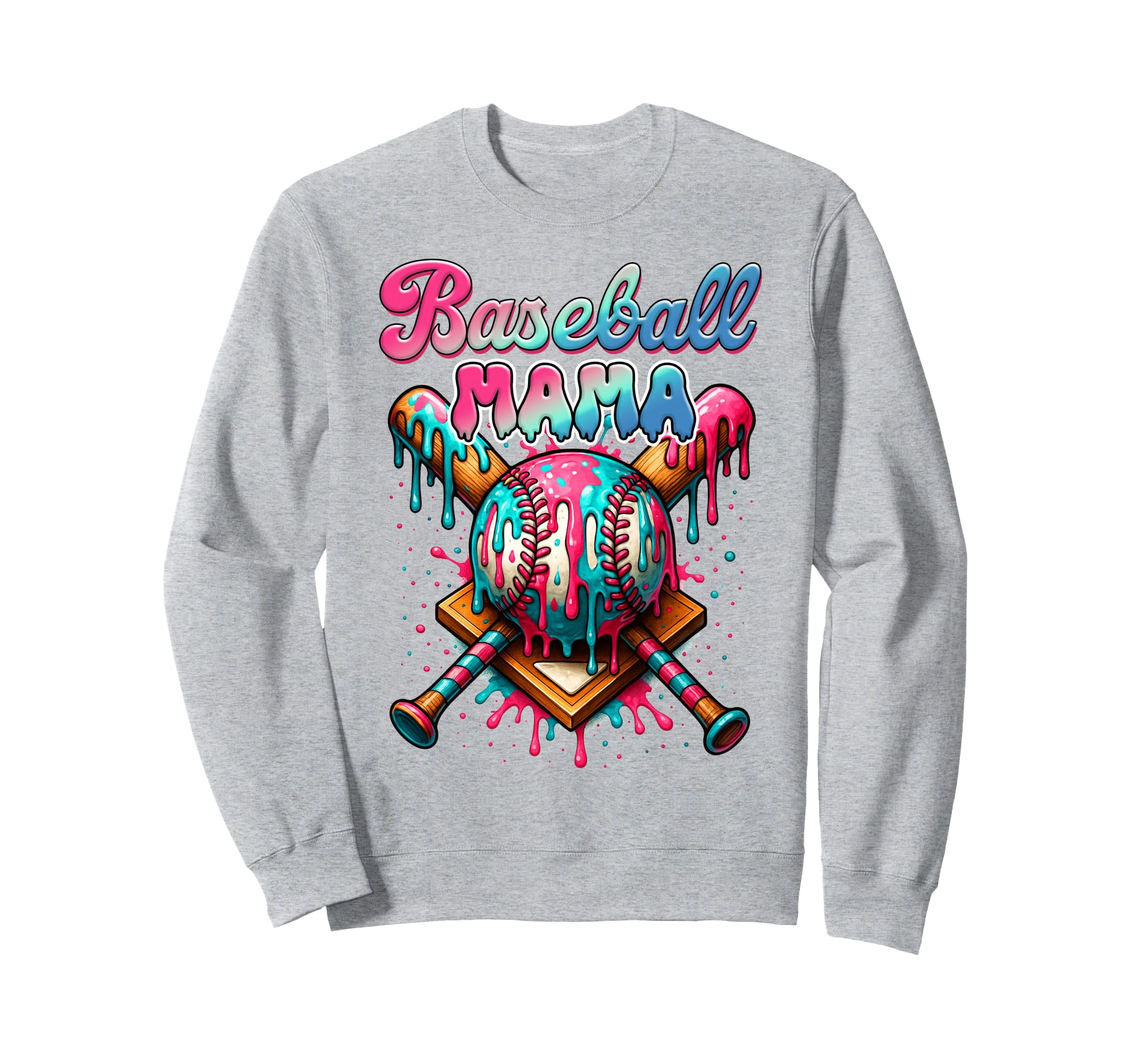 Baseball Mom Game Day Vibes Ice Sweatshirt - Streetwear Style Men Women - T-Shirt, Sweatshirt, Hoodie
