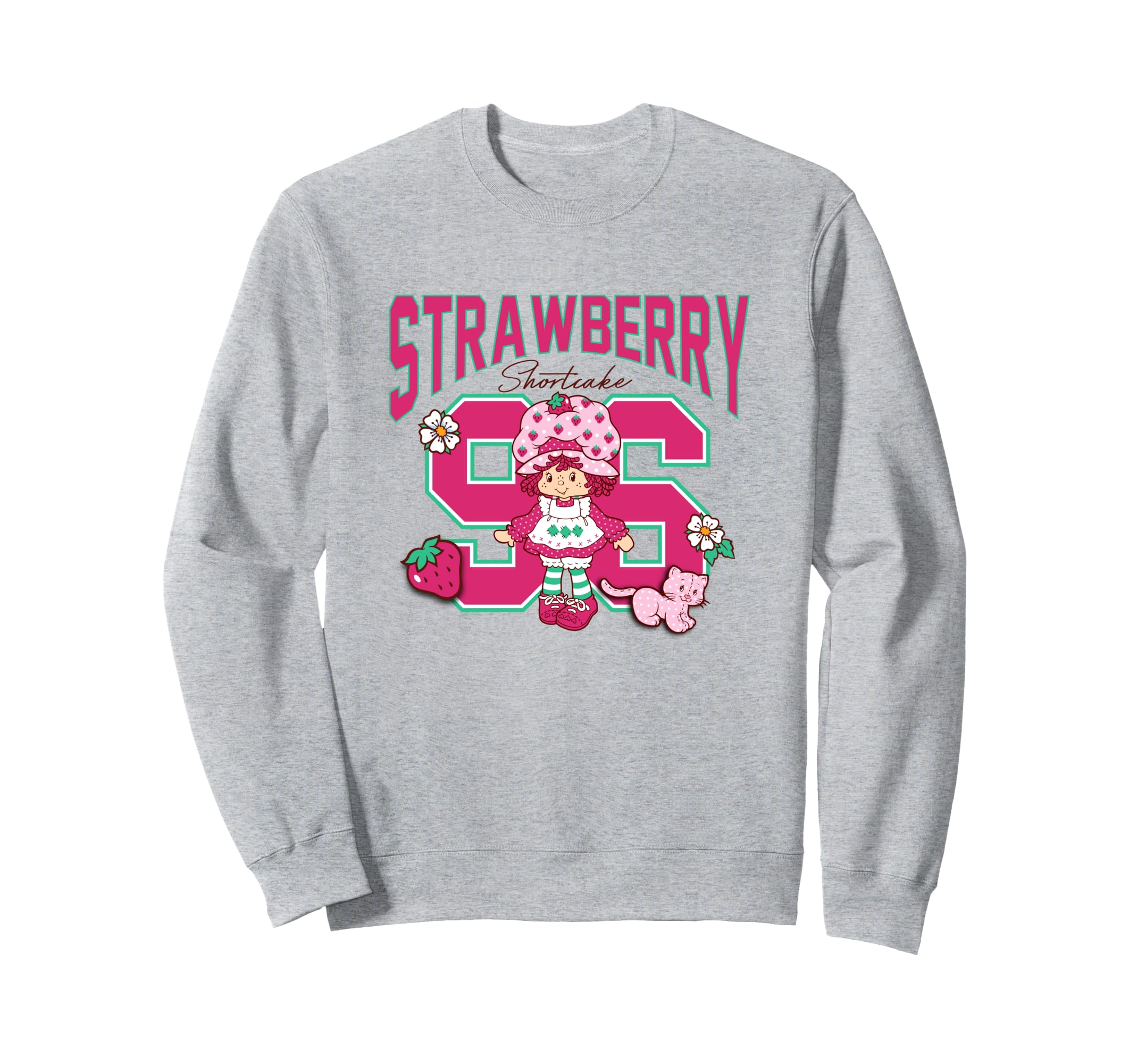 Strawberry Shortcake 96 Varsity Sweatshirt - Novelty Apparel for Adults - T-Shirt, Sweatshirt, Hoodie