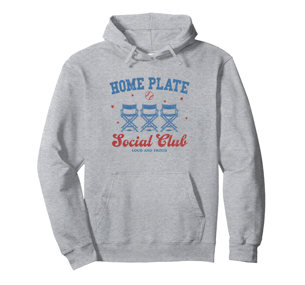 Trendy Home Plate Social Club American Hoodie - Graphic Print Men Women - T-Shirt, Sweatshirt, Hoodie