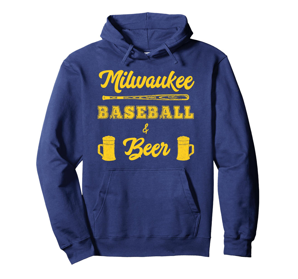 Milwaukee Baseball Beer Fan Hoodie - Minimalist Print for Adults - T-Shirt, Sweatshirt, Hoodie