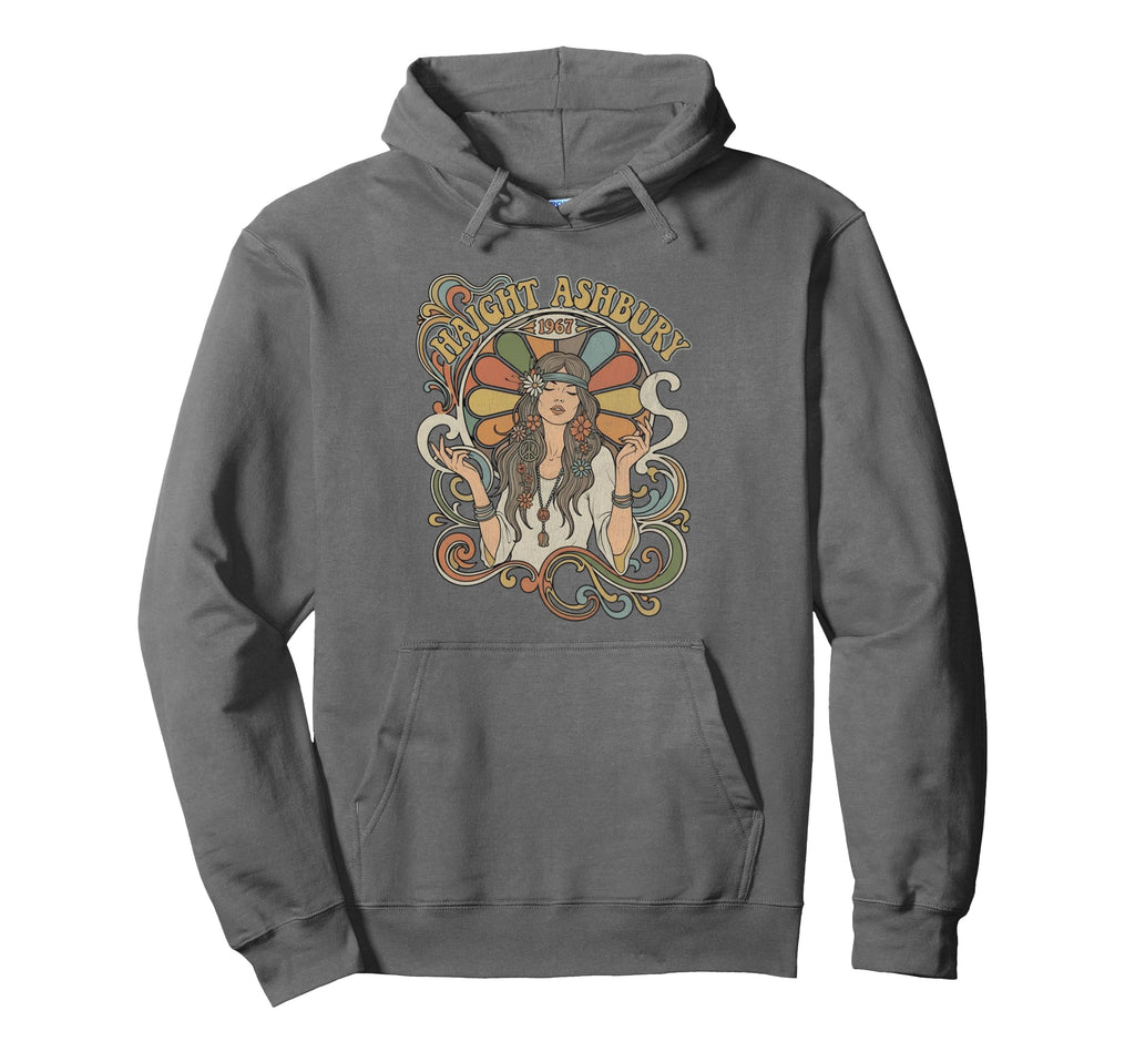 Haight Ashbury 1967 Hippie 60S Hoodie - Novelty Apparel for Adults - T-Shirt, Sweatshirt, Hoodie