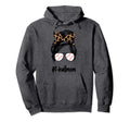 T Ball Mom Messy Bun Leopard Baseball Hoodie - Fun Novelty Design Unisex - T-Shirt, Sweatshirt, Hoodie