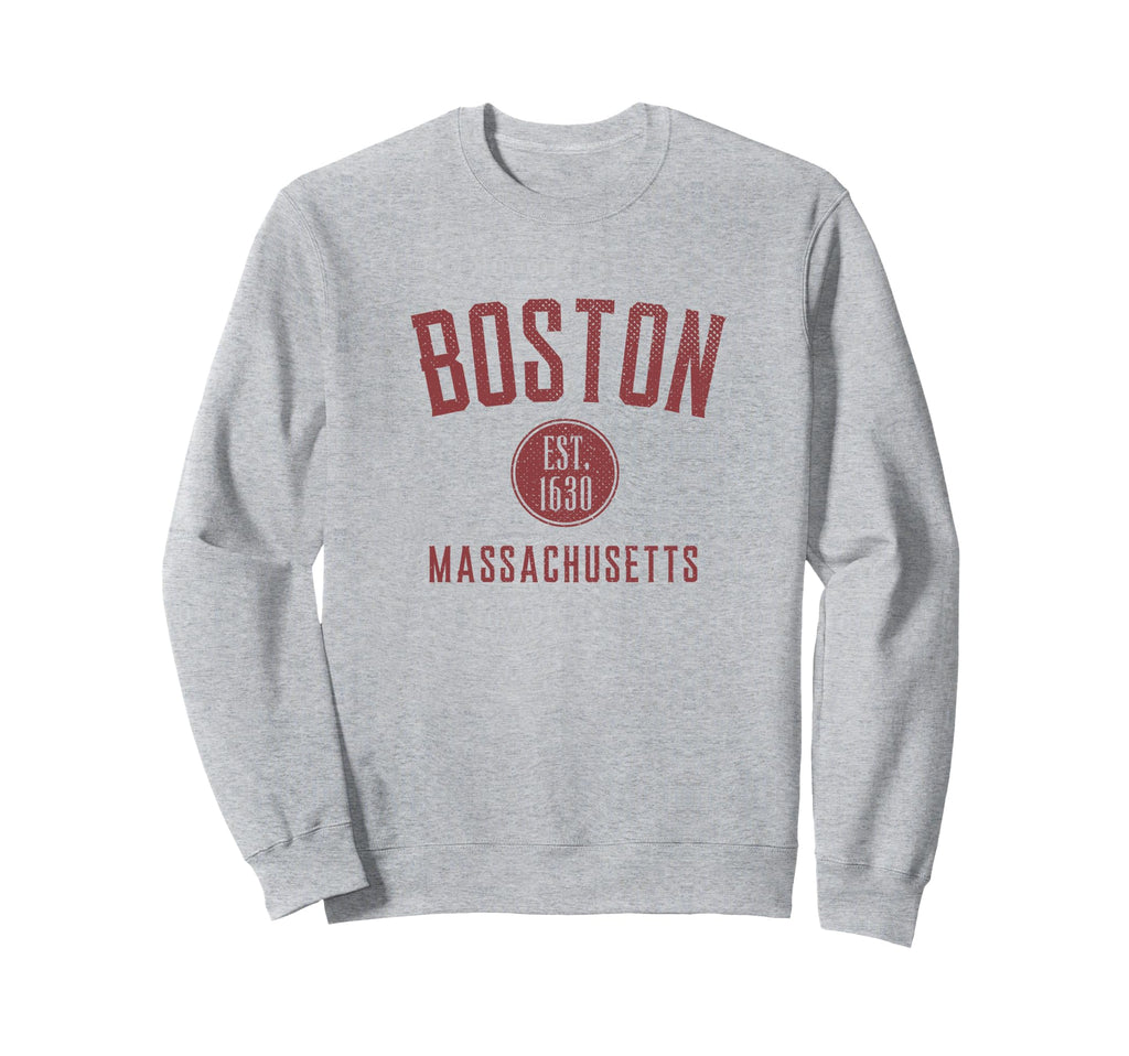 Boston Varsity Distressed Sweatshirt - Custom Art Print Men Women - T-Shirt, Sweatshirt, Hoodie