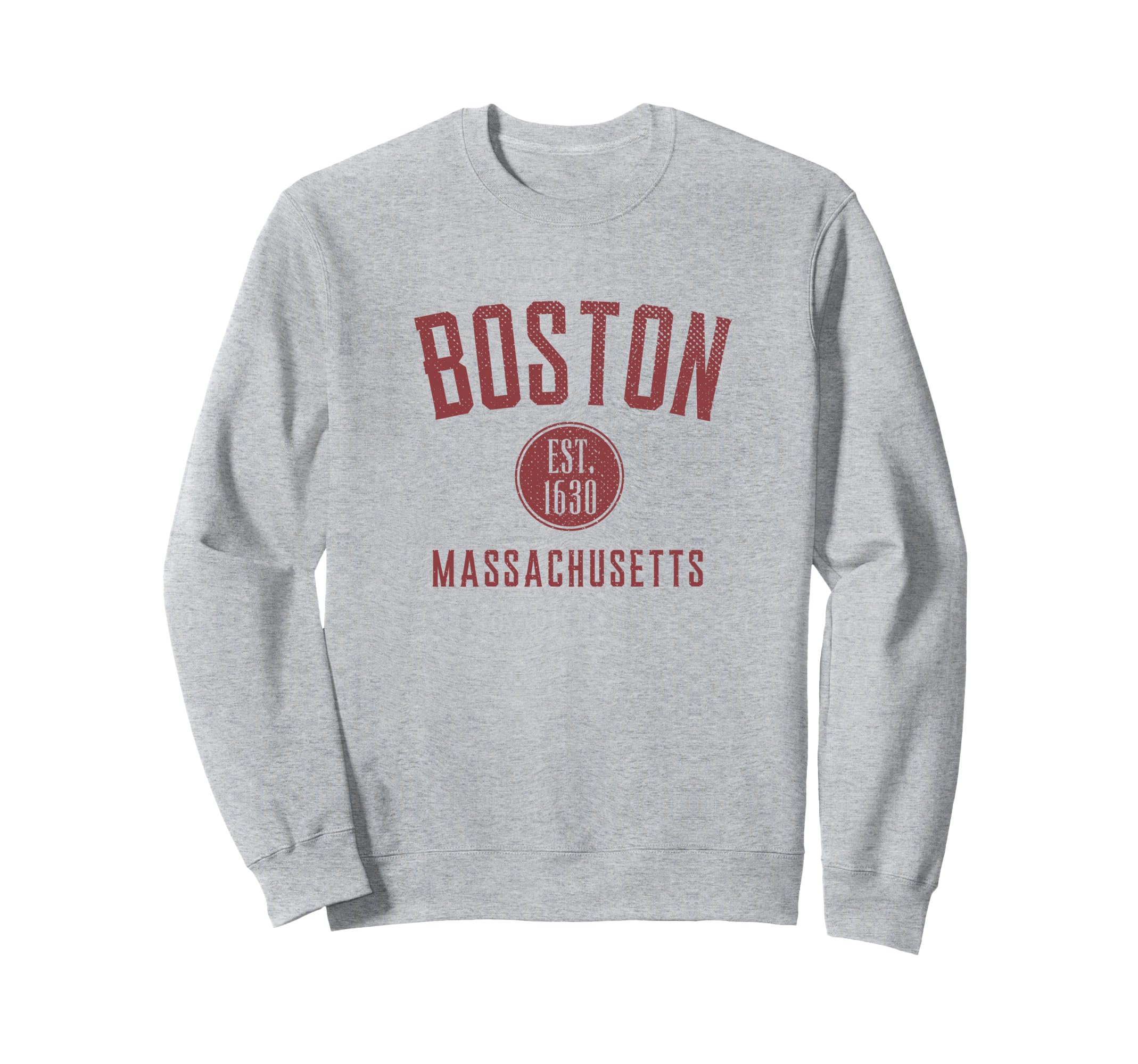 Boston Varsity Distressed Sweatshirt - Custom Art Print Men Women - T-Shirt, Sweatshirt, Hoodie