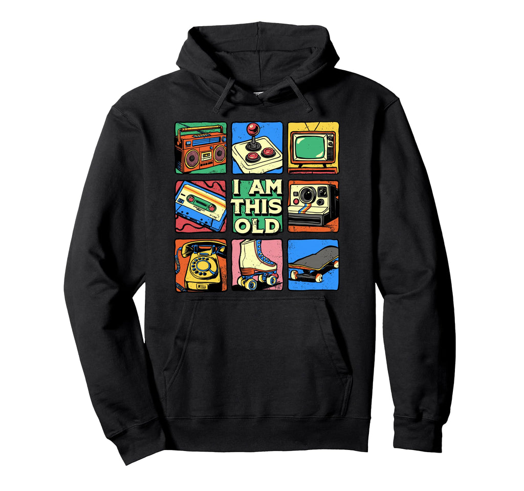 I Am This Old Nostalgia 80S 90S Cassette Hoodie - Unique Graphic Men Women - T-Shirt, Sweatshirt, Hoodie