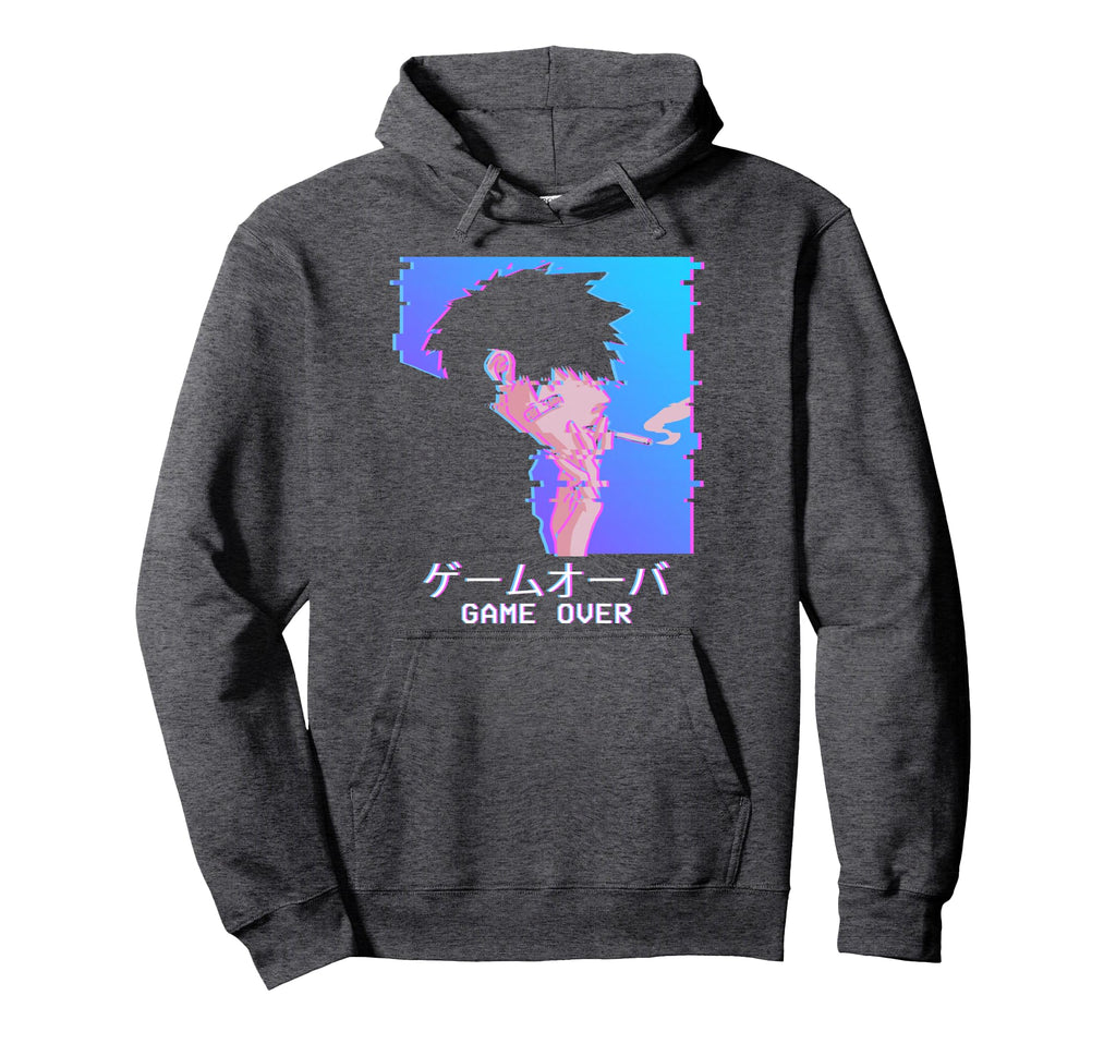 Japanese Vaporwave Aesthetic Sad Anime Hoodie - Minimalist Print Men Women - T-Shirt, Sweatshirt, Hoodie