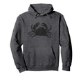 Crab Distressed Crab Hoodie - Minimalist Print Unisex - T-Shirt, Sweatshirt, Hoodie