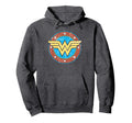 Dc Wonder Logo Circle Distressed Hoodie - Unique Graphic Men Women - T-Shirt, Sweatshirt, Hoodie