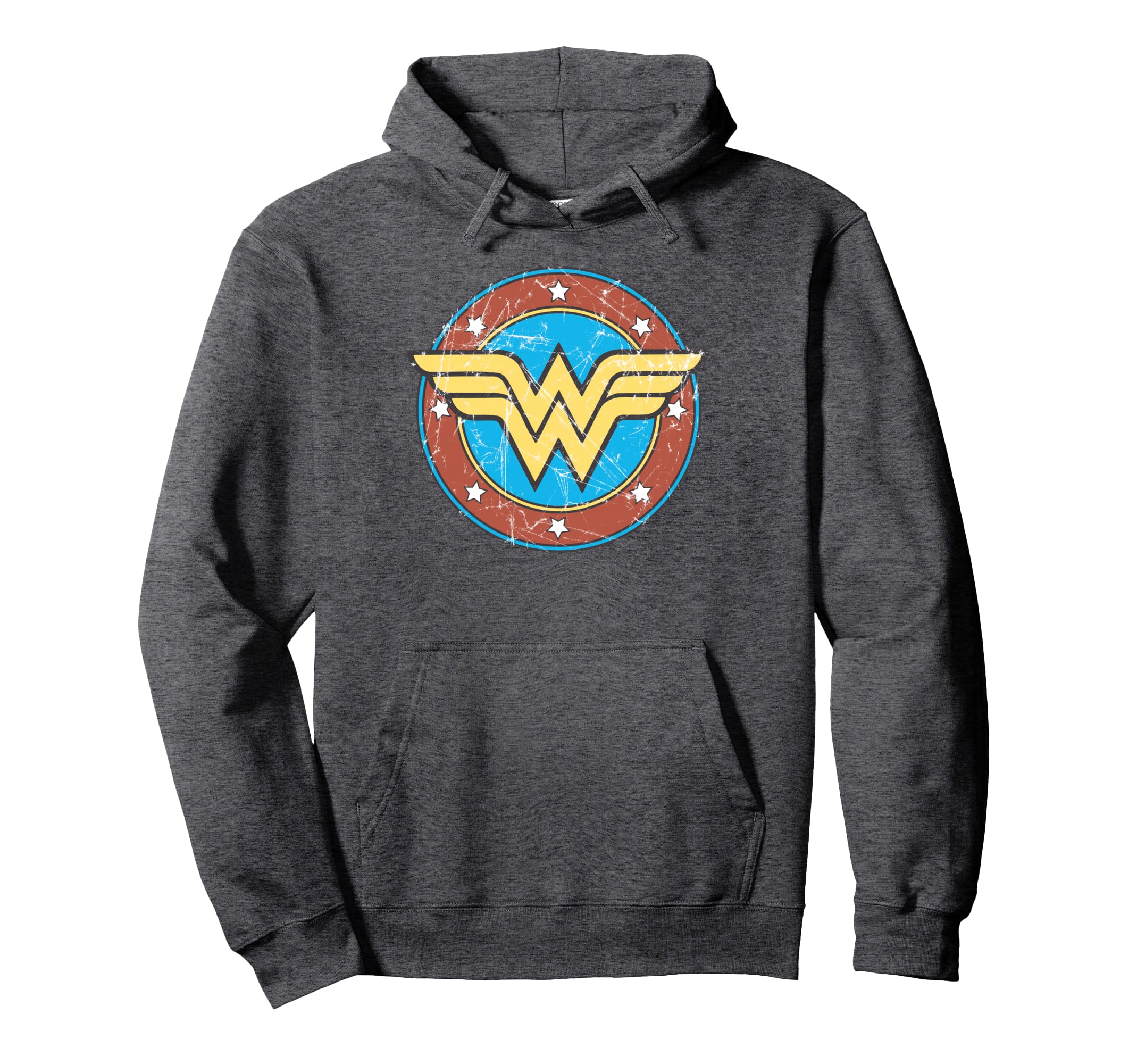 Dc Wonder Logo Circle Distressed Hoodie - Unique Graphic Men Women - T-Shirt, Sweatshirt, Hoodie