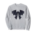 Coquette Bow Bat Halloween Bow Sweatshirt - Novelty Apparel Unisex - T-Shirt, Sweatshirt, Hoodie