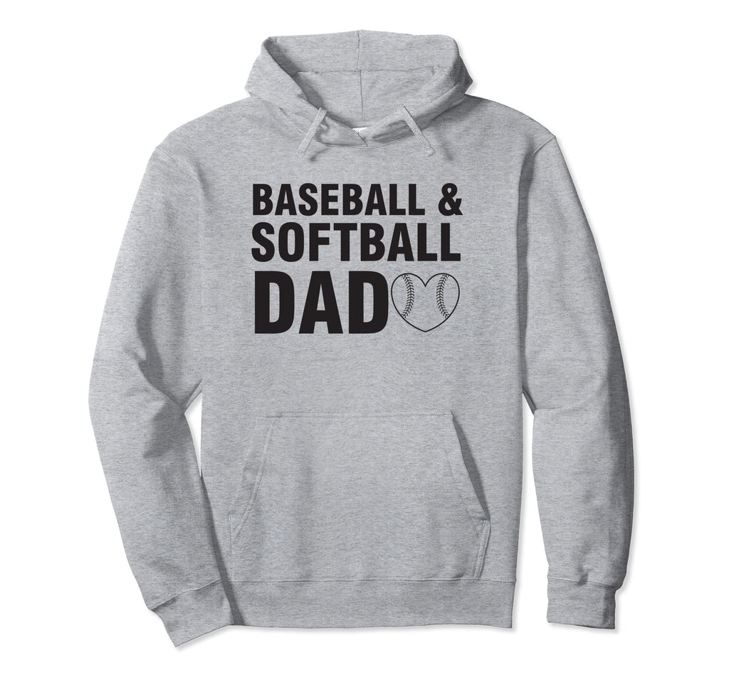 Baseball Softball Dad Love Funny Hoodie - Minimalist Print for Adults - T-Shirt, Sweatshirt, Hoodie