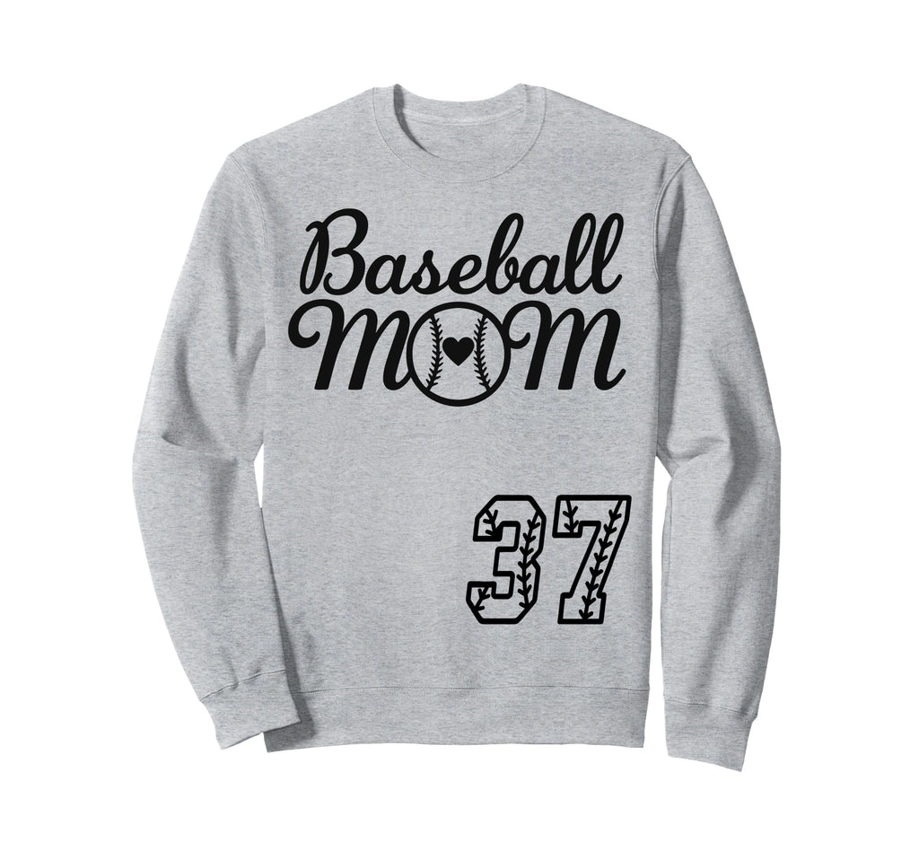 Baseball Mom Jersey 37 Baseball Sweatshirt - Aesthetic Graphic Men Women - T-Shirt, Sweatshirt, Hoodie