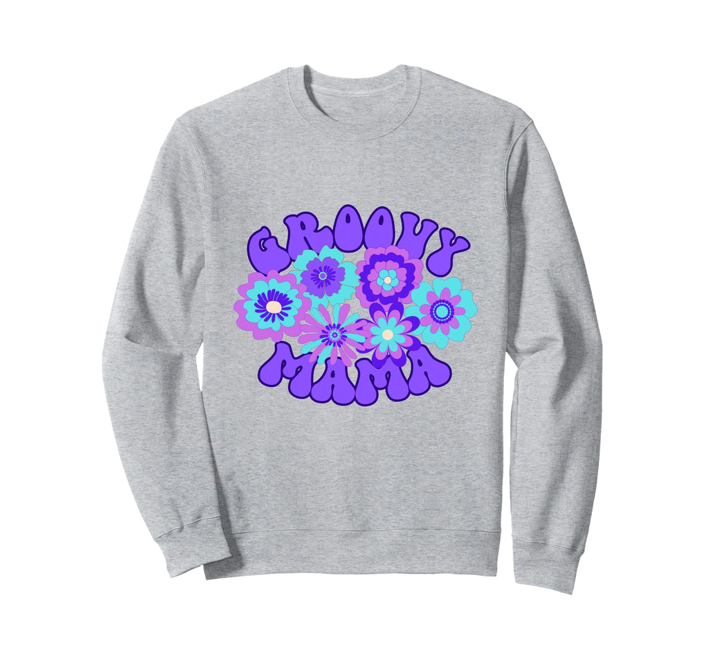 Groovy Mama 70S Flower Power Hippie Sweatshirt - Graphic Print for Adults - T-Shirt, Sweatshirt, Hoodie