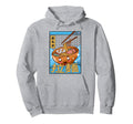 Ramen Noodles Bowl Kawaii Grid Vaporwave Hoodie - Custom Art Print Unisex - T-Shirt, Sweatshirt, Hoodie