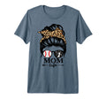 Mom Life Messy Bun Hair Funny Baseball T-Shirt - Unique Graphic for Adults - T-Shirt, Sweatshirt, Hoodie