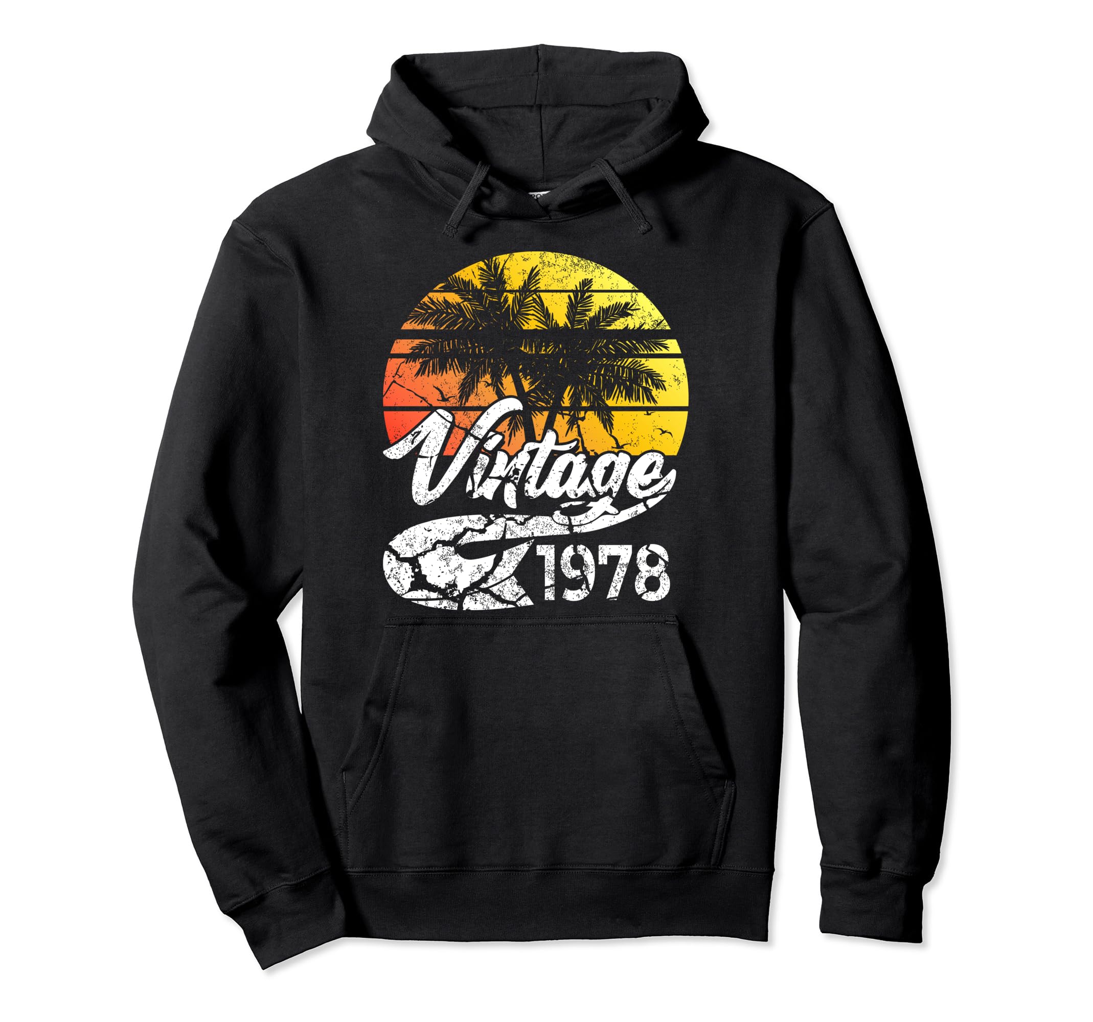 Born 78 Birthday Distressed 1978 Hoodie - Custom Art Print Men Women - T-Shirt, Sweatshirt, Hoodie