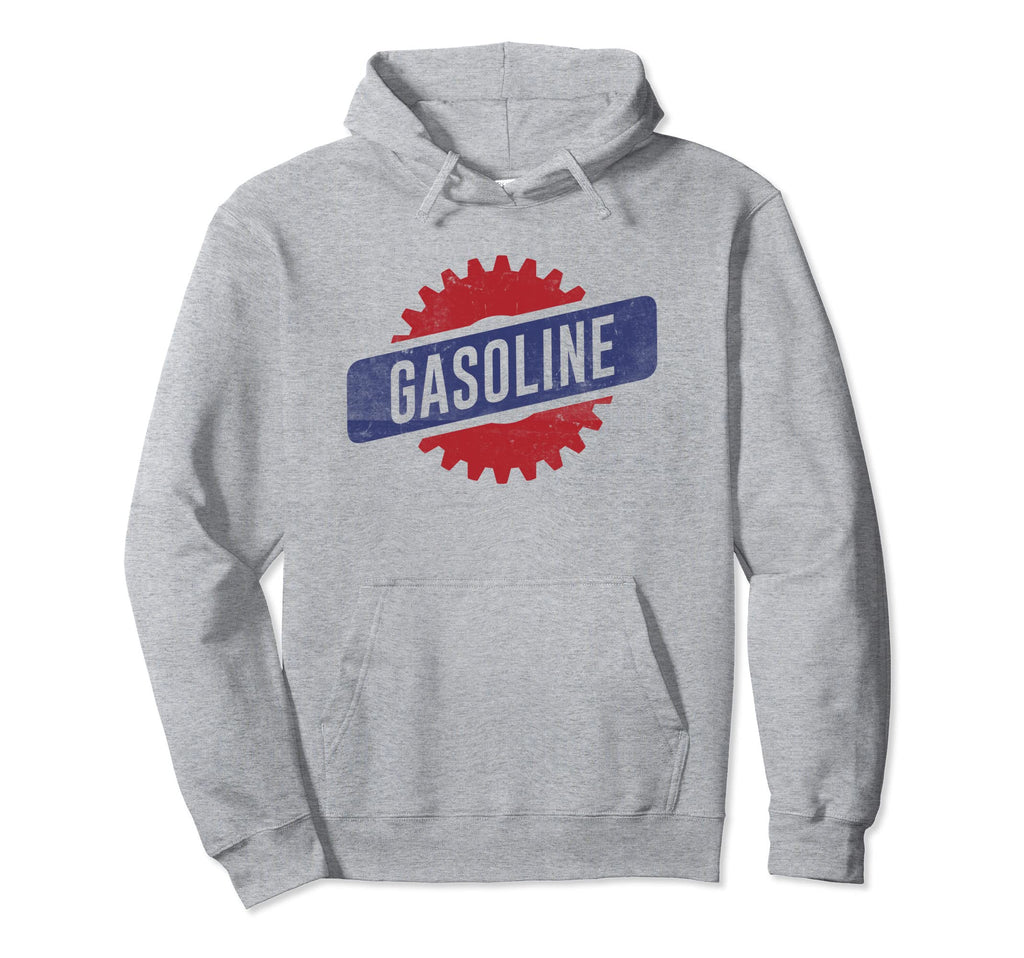Gasoline Gas Logo Fun Distressed Hoodie - Minimalist Print Men Women - T-Shirt, Sweatshirt, Hoodie