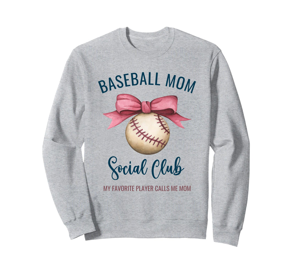Baseball Mom My Favorite Player Sweatshirt - Aesthetic Graphic for Adults - T-Shirt, Sweatshirt, Hoodie