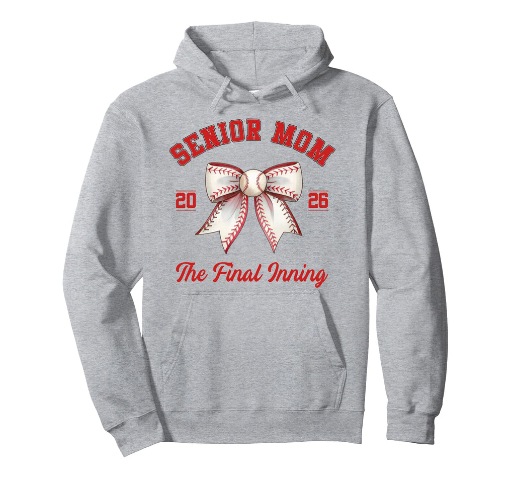 Baseball Senior Mom Coquette Bow Class Hoodie - Novelty Apparel Men Women - T-Shirt, Sweatshirt, Hoodie