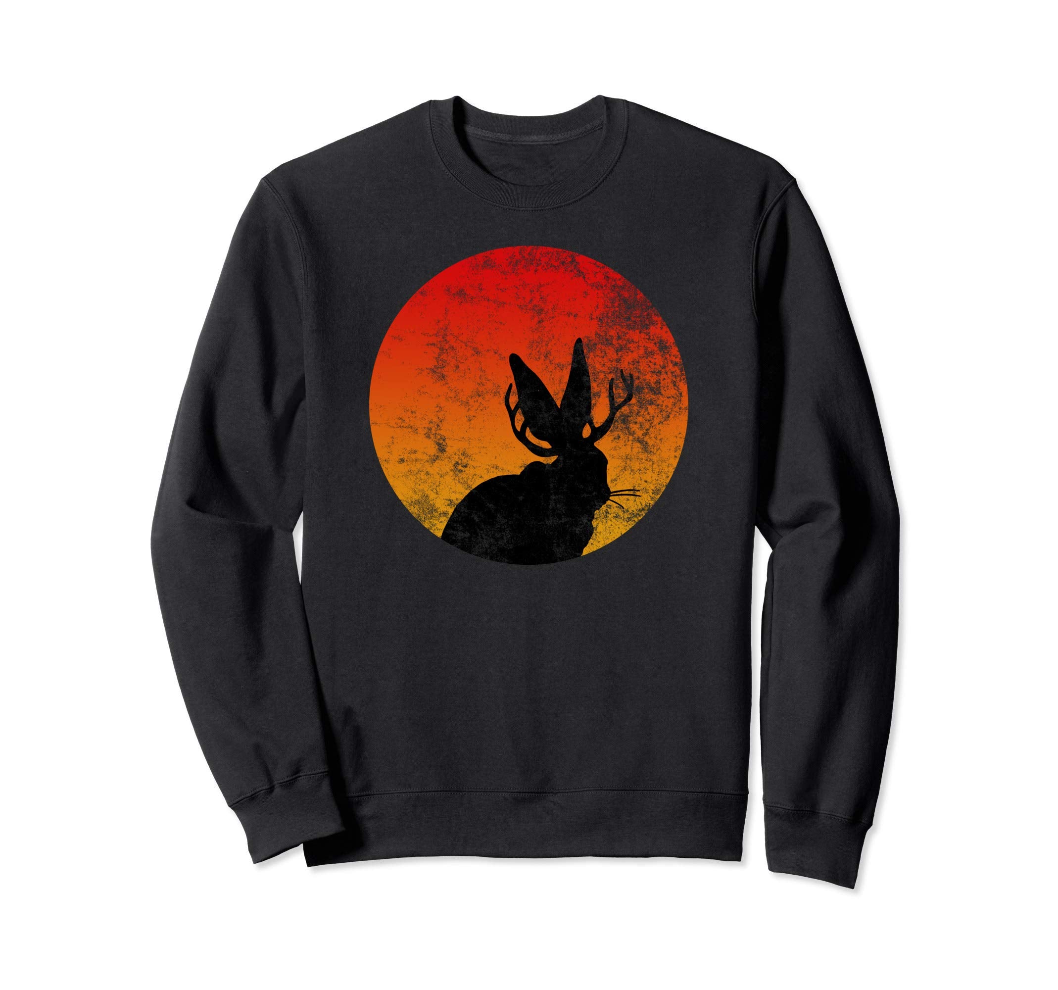 Distressed Jackalope Sweatshirt - Custom Art Print Men Women - T-Shirt, Sweatshirt, Hoodie