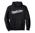 Cambridge England Cursive 1970S Swoosh Hoodie - Streetwear Style Men Women - T-Shirt, Sweatshirt, Hoodie