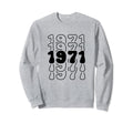 53 Year Old Groovy 53Rd Birthday Sweatshirt - Minimalist Print Men Women - T-Shirt, Sweatshirt, Hoodie